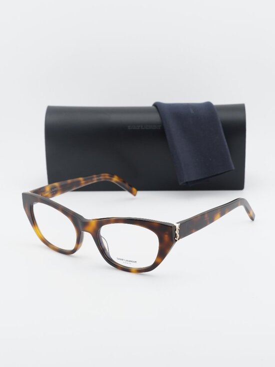 Saint Laurent SLM80 002 Cat Eye Eyeglasses – Dark Havana 52mm main image 7